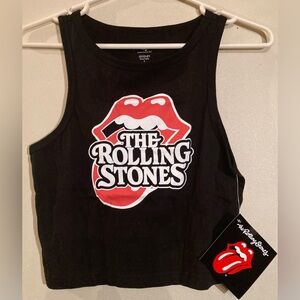Rolling Stones Classic Mouth Tongue Black Tank Top